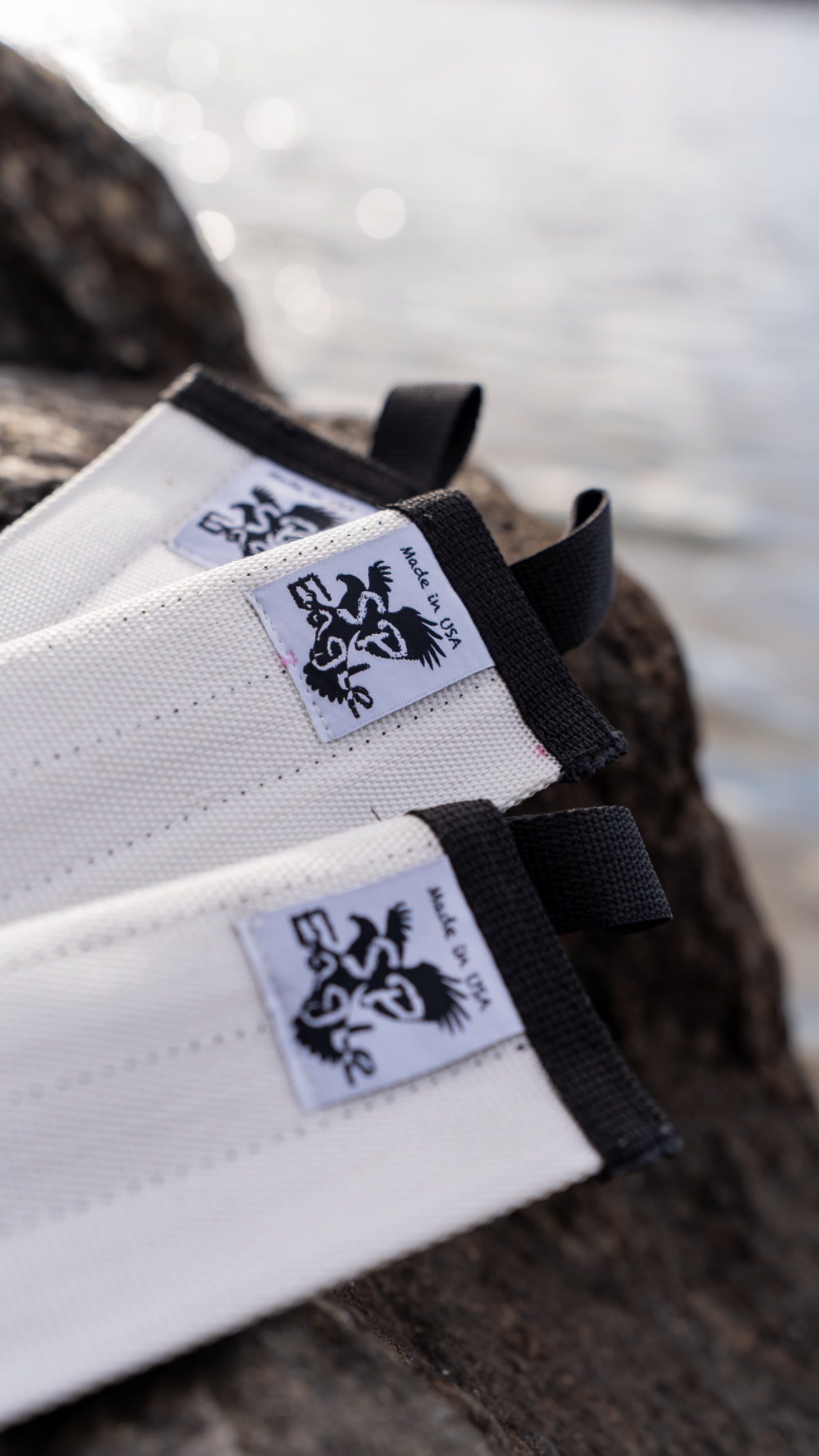 Close-up of the SP Eagle Made in USA label